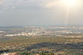 Oil Factory. View from above to the plant. The island of Sicily, Italy Royalty Free Stock Photo