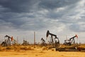 Oil Field in Desert Royalty Free Stock Photo