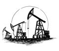 Oil field Royalty Free Stock Photo