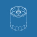 Motor oil filter icon. Vector illustration Royalty Free Stock Photo