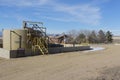 Oil Fracking Rig close to a home in Colorado