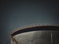 Oil and gas. Big oil storage. Huge fuel tank Royalty Free Stock Photo