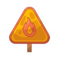 Fire Warning Sign Royalty Free Stock Photo