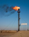 Oil gas flare Royalty Free Stock Photo