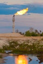 Oil gas flare Royalty Free Stock Photo