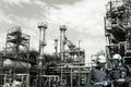 Oil, gas, fuel and refinery workers Royalty Free Stock Photo