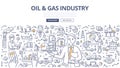 Oil & Gas Industry Doodle Concept