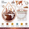 Oil and gas industry infographics Royalty Free Stock Photo