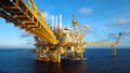 Oil and gas industry .Offshore construction platform for production oil and gas, Production platform .