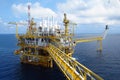 Oil and gas industry .Offshore construction platform for production oil and gas, Production platform .