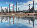 Oil and gas industry - petrochemical plant Royalty Free Stock Photo