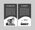 Oil and gas industry text cartoon vector illustration