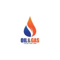 Oil and Gas logo design vector icon template Royalty Free Stock Photo