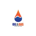 Oil and Gas logo design vector icon template Royalty Free Stock Photo