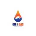 Oil and Gas logo design vector icon template Royalty Free Stock Photo