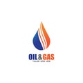 Oil and Gas logo design vector icon template Royalty Free Stock Photo