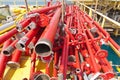 Oil and gas offshore industry pipe work Royalty Free Stock Photo