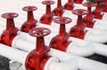 Oil and gas pipe line valves Royalty Free Stock Photo