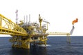 Oil And Gas Platform Or Construction Platform In The Gulf Or The Sea