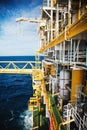 Oil and gas platform in the gulf or the sea, The world energy, O Royalty Free Stock Photo