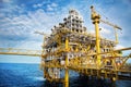 Oil and gas platform in the gulf or the sea, The world energy, O Royalty Free Stock Photo