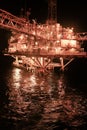 Oil and gas platform in the gulf or the sea, The world energy, Offshore oil and rig construction Royalty Free Stock Photo