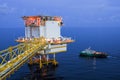 Oil and gas platform in the gulf or the sea, The world energy