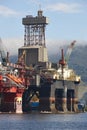 Oil and gas platform in Norway. Energy industry. Petroleum Royalty Free Stock Photo