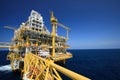 Oil and gas platform in offshore industry, Production process in petroleum industry, Construction plant of oil and gas industry