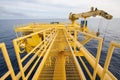 Oil and gas process platform. Remote platform for production oil and gas, Construction in offshore