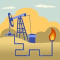 Oil and gas processing plant and fire