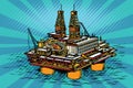 Oil and gas producing offshore platform