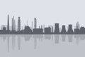 Oil & Gas Refinery-vector Royalty Free Stock Photo