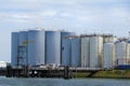 Oil and gas tank in the refinery Royalty Free Stock Photo