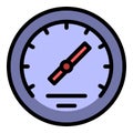 Oil gauge icon vector flat Royalty Free Stock Photo