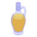 Oil glass jug icon, isometric style Royalty Free Stock Photo