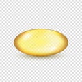 Oil gold pill capsule