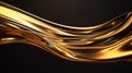 Oil gold smooth waves of liquid abstract background. Bright honey pattern.