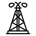 Oil gushing from the tower icon, outline style