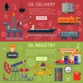 Oil industry Banners Royalty Free Stock Photo