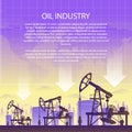 Oil industry concept. Oil price drops down graph and chart with world map background. Royalty Free Stock Photo