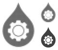 Oil Industry Gear Halftone Dotted Icon Royalty Free Stock Photo