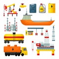 Oil Industry Icons Collection Royalty Free Stock Photo