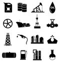 Oil industry icons set Royalty Free Stock Photo