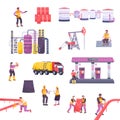 Oil Industry Icons Set Royalty Free Stock Photo