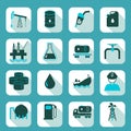 Oil industry icons set Royalty Free Stock Photo