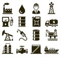 Oil industry icons. Vector Royalty Free Stock Photo