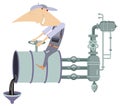 Oil industry illustration Royalty Free Stock Photo