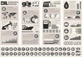 Oil Industry Infographic Template Royalty Free Stock Photo