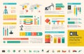 Oil Industry Infographic Template Royalty Free Stock Photo